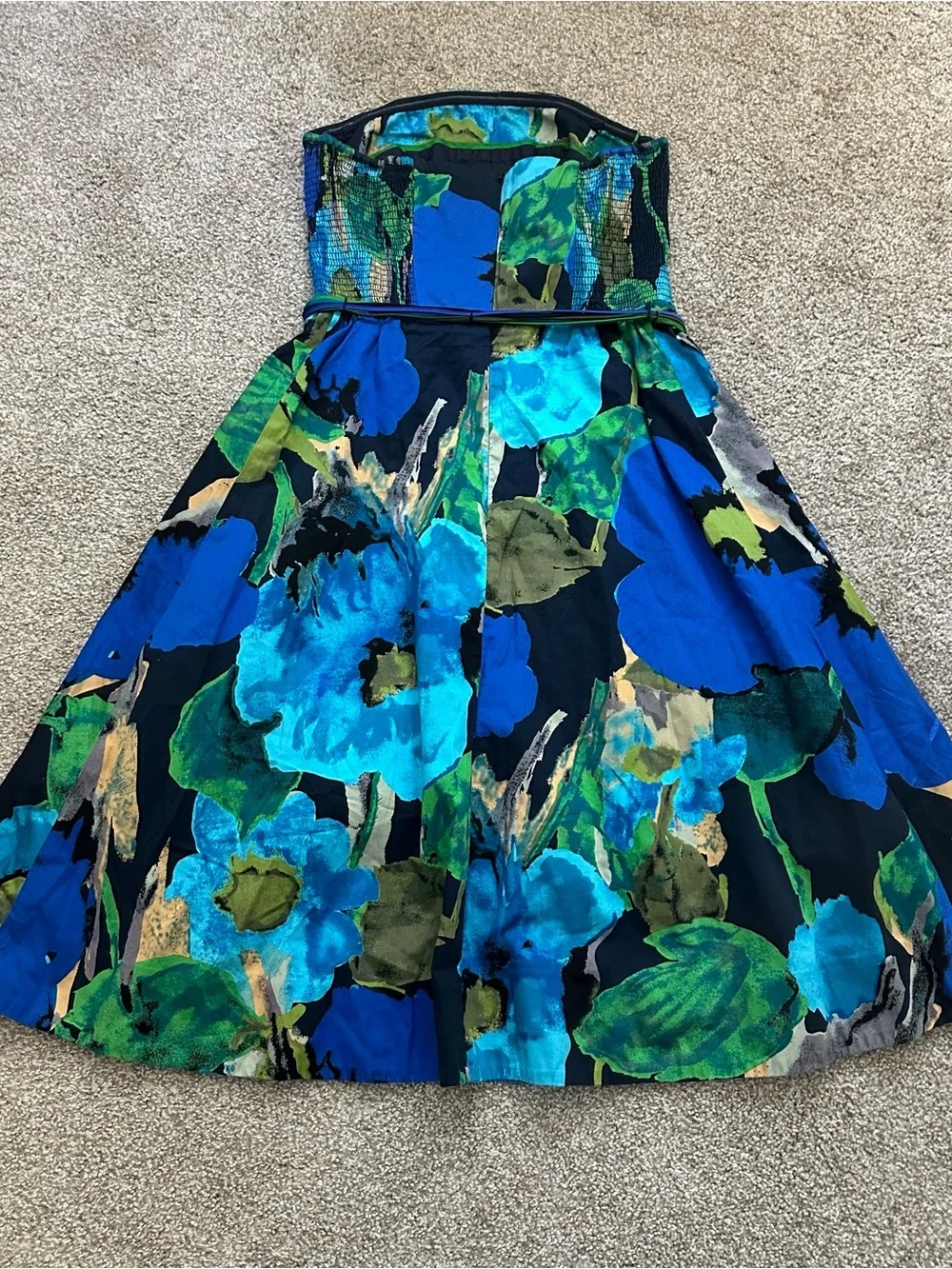 Anthropologie Vanessa Virginia Shadeflower Strapless Floral Dress Size M 8-10 - Picture 8 of 13